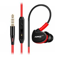 Wired Headphones, TOOPOOT HiFi In Ear Earbuds Sports Bass Waterproof Earphone with Mic (red)