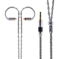 8 Core Upgrade Silver Plated Replacement Cable Gun Color MMCX Detachable Headphone Cable Replacement Earphone Wire for Shure 846 535 215 315 425 MAGAOSI K5 LZA4 A5 (3.5mm MMCX)