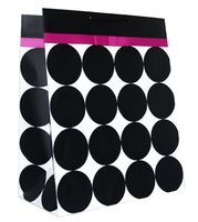 Black Polka Dots and Pink Ribbon Bow Gift Bag - 3KHB 285J