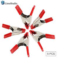LimoStudio [5 Pack] 6" Heavy Duty Metal Spring Clamp, Firm Hold and Grip, Rubber Pad Coated Tip and Grip, Multi Functional Purpose and Use, Constant Strong Hold, AGG2270