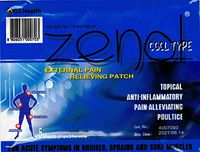 Zenol Pain Relieving Patch Anti-Inflammatory - Joints, Backaches, Sore Muscles, Arthritis Pain -15 Sheets (5 x 3 Packs) (Cool Type)