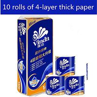 Cheap Sale of Household Toilet Paper, Roll Paper Tube Kitchen Bedroom Office Business Paper 10 Rolls