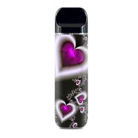 IT'S A SKIN Decal Vinyl Wrap for Smok Novo Pod System Vape Sticker Sleeve Cover/Glowing Hearts Pink White