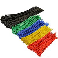 50 Pcs Black 8" Inch 3x200mm 200 Pcs Color 4" Inch 3x100mm Cable Zip Ties Length 8 Inch Red Yellow Blue Green Brand New