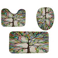 YAYUMI Non-Slip Fish Scale Bath Mat Bathroom Kitchen Carpet Doormats Decor Pack of 3