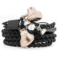 URIZONS Earbuds, Earphones, Headphones, Headsets with Microphone Remote for iPhone, iPad, Mac, Laptop Android Devices Fabric Braided Wistband Bracelet (Black)