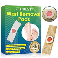 Wart Remover, Corn Remover Pads, Foot Corn Removal Plaster with Hole, Professional Removes Common and Plantar Warts, Callus, Stops Wart Regrowth 24Pcs