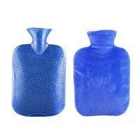 Classic Rubber Transparent Hot Water Bottle 1 Liter with Cover for Pain Relief Cold Therapy #30