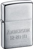 Engraved Zippo Lighter with Free Engraving in University Fonts