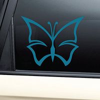 Butterfly Vinyl Decal Laptop Car Truck Bumper Window Sticker - Teal