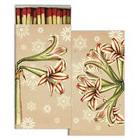 Amaryllis Snowflake Match Boxes with Wooden Matches (Set of 6)
