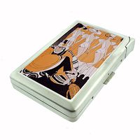 Perfection In Style Metal Cigarette Case with Built in Lighter Vintage Art Deco Design 015