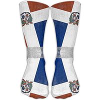 Men Women Rettro Dominican Republic Flag Novelty Sport Stocking Socks Athletic High Sock Gift Outdoor