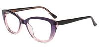 Firmoo Anti Blue Ray Computer Reading Glasses, Vintage Chic Cateye TR Frame, Anti Eyestrain UV400 Protection Glasses for Women Purple Clear Frame Readers（Purple Clear, 1.00）