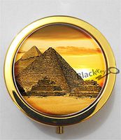 BlackKey Egypt Egyptian Architecture 3-Compartment Decorative Pocket Gift Box Case Organizer for Pill, Color 2 -2321