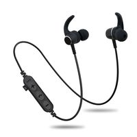 Bluetooth Headphones with TF SD Card Slot,Magnetic Wireless Sports in Ear Earbuds Headsets with Mic, Wireless Bluetooth 4.2 Magnetic Sports Headset Waterproof Outdoor (Black)