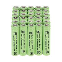 Windmax Greem 30 PCS 3A AAA 1.2V 600mAh Rechargeable Battery White NiMH 3A Batteries for Solar Light