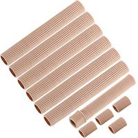Toe Cushion Tube Multi Size Toe Cushion Tube Soft Gel Corn Pad Protectors for Cushions Corns, Blisters, Calluses, Toes and Fingers (8 Pieces, Uncut Size, Small)