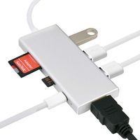 USB C Hub Adapter, 7-in-1 Type C Hub Adapter Multi Ports. for MacBook Pro, Chromebook, Phone, Other USB C Laptop