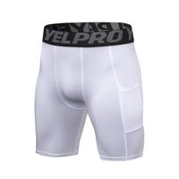 Men's Summer Shorts Sports Training Bodybuilding Workout Fitness Pants Sports Pants White