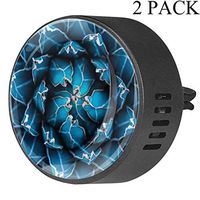 Agave Cactus Dark Blue Succulent 2 PCS Car Essential Oil Diffuser Vent Clip Car Aromatherapy Diffuser, White Musk