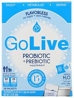 GoLive, Complete Probiotic and Prebiotic | Powder Packs (28CT, Flavorless) for Women, Men and Kids, 15+ Billion CFU, 15 Strains, for Immune & Digestive Health, 0.05 Ounce Packet, 28 Pack Box