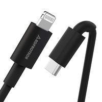 iPhone 11 Charger Cable, ADPROTECH MFi Certified USB C to Lightning Cable 3.3Ft, Durable TPU PD Fast Charging & Syncing Cord Compatible with iPhone 11/11 Pro/11 Pro Max/iPhone X/XS/XR/XS Max, Black