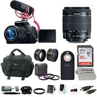 Canon EOS Rebel T5i DSLR Camera with 18-55mm Lens Video Creator Kit & 58mm Wide Angle & Telephoto Lens Bundle