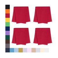 Eyeglass Cleaner Microfiber Cloth - Glasses Cleaner For All Gentle Surfaces, Touchscreens, Smartphones, Camera Lenses, LCD & HD Screens -Red, 4 Pack- By OptiPlix