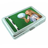 Argentina Pin Up Girls South America S9 Silver Cigarette Case Metal Wallet Id Holder 4" X 2.75" RFID Protection