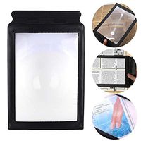 Nice nymph A4 Magnifier,Low Vision Reading Aids & Magnifiers，Full Page Large Sheet Magnifying Glass Reading Aid Lens Reading Magnifier 3X Magnification Perfect Gift for The Elderly (1) (transparent1)