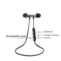 Jonerytime BT 4.1 Stereo Earphone Headset Wireless Magnetic in-Ear Earbuds Headphone (Silver)