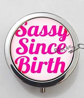 BlackKey Sassy Since Birth 3-Compartment Decorative Pocket Gift Box Case Organizer for Pill, Color 1 -1097