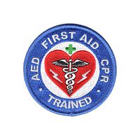 First Aid CPR AED Trained 100% Embroidered Patch Health & Safety Work Team - F 151