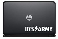 BTS Army Fanclub Version 1 Vinyl Decal Sticker for Computer MacBook Laptop Ipad Electronics Home Window Custom Walls Cars Trucks Motorcycle Automobile and More (White)