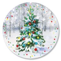 Snowy Forest Envelope Seals - Set of 72