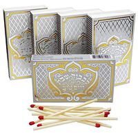 Oppenheimer USA Shabbos Kodesh Long Matches Beautiful Decorated Box of Approx 45 Matches - Pack of 5