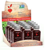 Red Ace 100% Organic Beet Juice Shots, Non GMO, 12 Count