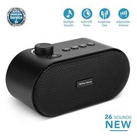 A1 White Noise Machine for Sleeping, Portable Sleep Sound Therapy Machine with 26 Non-looping Soothing Sounds, USB Output Charger, Travel Sleep Auto-Off Timer for Baby Kids Adults (Black)