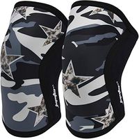 Knee Sleeves (1 Pair), 7mm Thick Compression Knee Braces Offer Perfect Support for Squats Weightlifting,Powerlifting,Crossfit,Cross Training WOD for Men & Women (Medium, Light Gray)