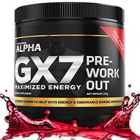 Alpha GX7 Pre Workout for Men and Women - Lasting Energy, Enhanced Performance - Sugar Free 30 Servings Fruit Punch Flavor