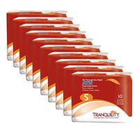 Tranquility ATN Adult Disposable Briefs with All-Through-The-Night Protection, S (24"-32") - 100 ct (Pack of 10)