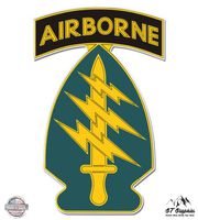 GT Graphics U.S. Army Special Forces Airborne - 12" Vinyl Sticker Waterproof Decal