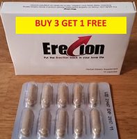 ERECION (BUY 3 get 1 FREE)-Americas #1 Proven Male Enhancement and Testosterone Booster Get Rock Hard in Minutes, Increased Libido, Size and Girth