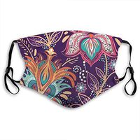 Boys Girls Dustproof Anti-Allergies Anti-Allergies Earloop Half Face Face Cover Mouth-Muffle Cleaning Windproof Polyeste Cover Adjustable Band, Mandala Flower Pattern
