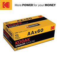 Kodak AA XTRALIFE Alkaline Batteries (60 Count)
