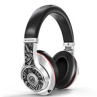 Aladdinaudio Bluetooth Over Ear Headphones, Acura Pro Passive Noise Cancelling Headphones with Mic, Deep Bass Wireless Headset, DJ Headphones Over 25H Playtime for Travel/Work/PC/Cellphone (Silver 2)