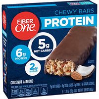 Fiber One Protein Bar, Coconut Almond, Chewy Bars, 6g Protein, Snacks, 5 ct.