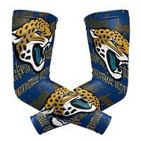 Jacksonville Jaguars Cooling Arm Sleeve (Pair) - Elbow Brace Support Sun UV Protection for Men & Women - Sports Sleeves for Basketball Baseball Softball Volleyball