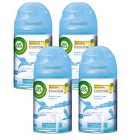 Air Wick Freshmatic 4 Refills Automatic Spray, Fresh Linen, 4ct, New Look, Same familiar smell of Fresh Laundry, Essential Oil, Odor Neutralization, Packaging May Vary